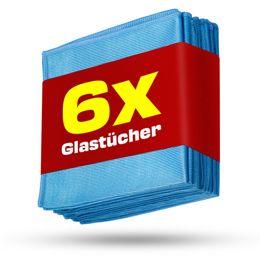 Glastücher Mikrofaser 6er-Pack