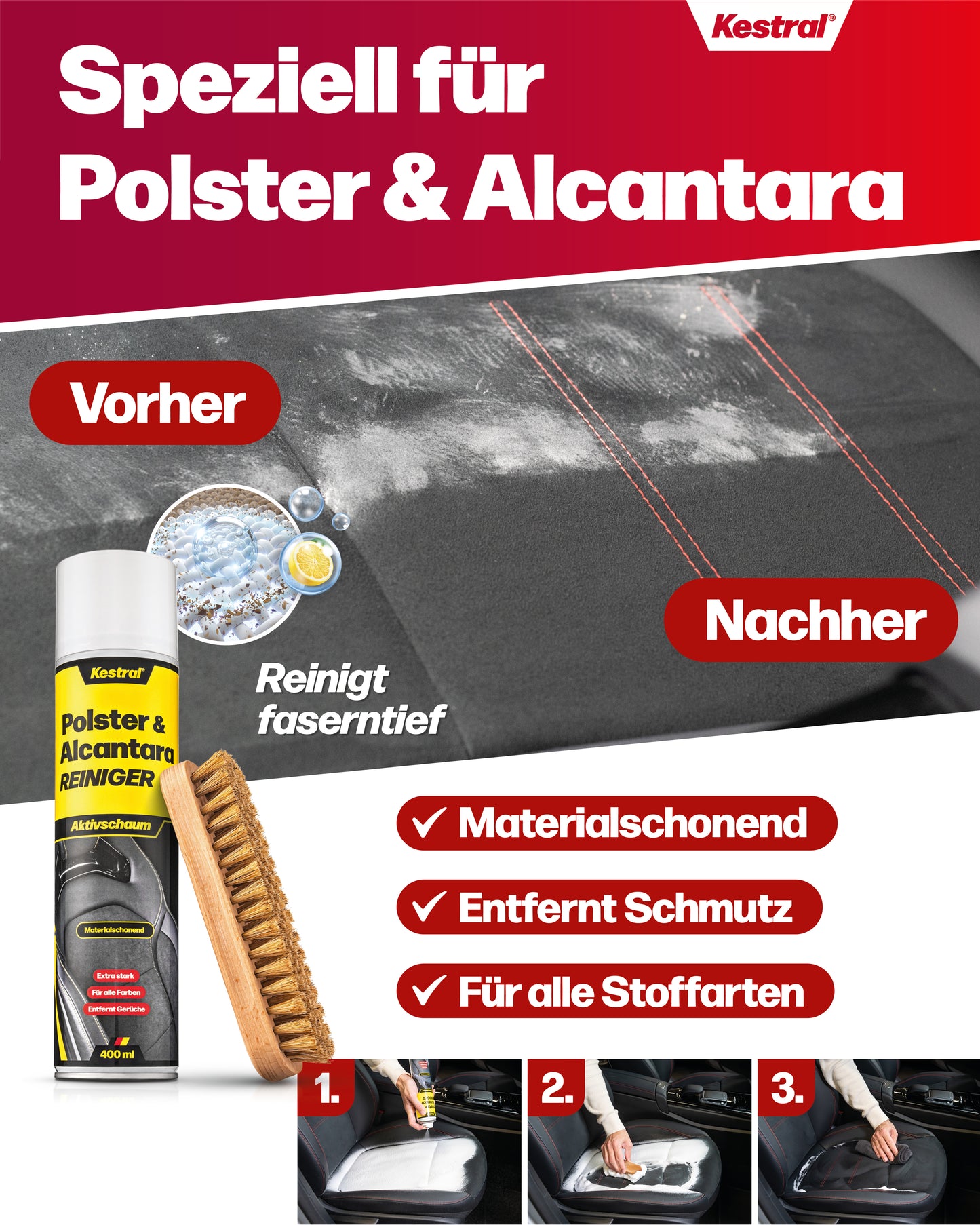 Innenraumpflege-Set Polster & Alcantara